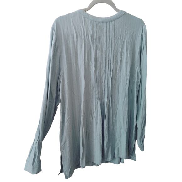 J. Jill Tunic Pintucked Popover Mineral Medium NWT - Picture 5 of 7